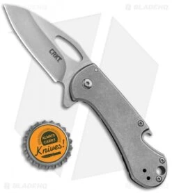 CRKT Bev-Edge Flipper Knife W/ Bottle Opener (2.5" Stonewash) 4630 -Crkt Shop CRKT Bev Edge Flipper Bottle Opener SW 4630 BHQ 92271 jr bottlecap