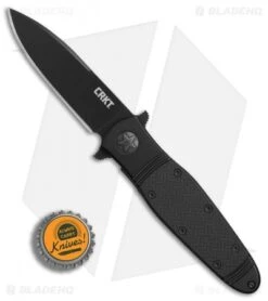 CRKT Bombastic Frame Lock Knife Black GFN (3.3" Black) K345KKSP 7 CRKT Bombastic Frame Lock Knife Black GFN (3.3" Black) K345KKSP -Crkt Shop CRKT Bombastic Black Plain Edge BHQ 78172 er bottlecap