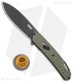 CRKT Onion Bona Fide Field Strip Knife OD Green (3.18" Black) K540GKP -Crkt Shop CRKT Bona Fide LL OD Green Aluminum Black K542GKP BHQ 119386 jr bottlecap