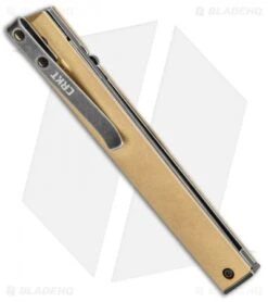 CRKT CEO Liner Lock Blade HQ Exclusive Knife Brass (3.11" Black Stonewash D2) 6 CRKT CEO Liner Lock Blade HQ Exclusive Knife Brass (3.11" Black Stonewash D2) -Crkt Shop CRKT Brass CEO LL Black SW BHQ 113987 jr side