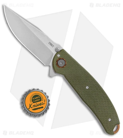 CRKT Burnley Butte Deadbolt Lock Assisted Flipper Knife Green G-10 (3.3" SW) 4 CRKT Burnley Butte Deadbolt Lock Assisted Flipper Knife Green G-10 (3.3" SW) - Image 4