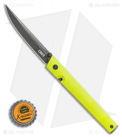 CRKT CEO Bamboo Liner Lock Knife GRN (3.1" Black Stonewash) 7096YGK 4 CRKT CEO Bamboo Liner Lock Knife GRN (3.1" Black Stonewash) 7096YGK - Image 4