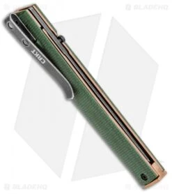 CRKT CEO Liner Lock Knife Green Micarta (3.1" Smokewash D2) BHQ Exclusive 9 CRKT CEO Liner Lock Knife Green Micarta (3.1" Smokewash D2) BHQ Exclusive -Crkt Shop CRKT CEO Liner Lock Knife Green Micarta 3.1in Smokewash D2 BHQ Exclusive BHQ 101007 LS