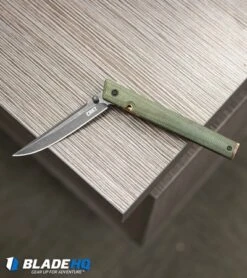 CRKT CEO Liner Lock Knife Green Micarta (3.1" Smokewash D2) BHQ Exclusive 11 CRKT CEO Liner Lock Knife Green Micarta (3.1" Smokewash D2) BHQ Exclusive -Crkt Shop CRKT CEO Liner Lock Knife Green Micarta BHQ Exclusive D2 BHQ 101007 kp desk web