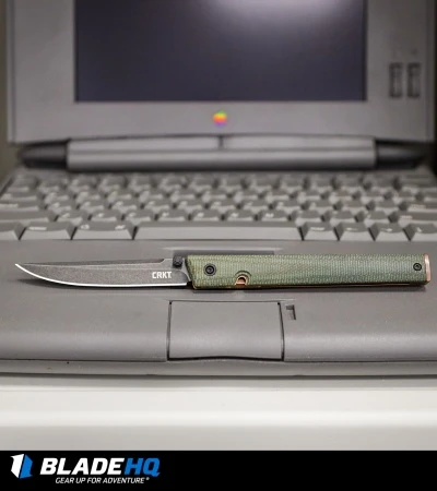 CRKT CEO Liner Lock Knife Green Micarta (3.1" Smokewash D2) BHQ Exclusive 6 CRKT CEO Liner Lock Knife Green Micarta (3.1" Smokewash D2) BHQ Exclusive - Image 6