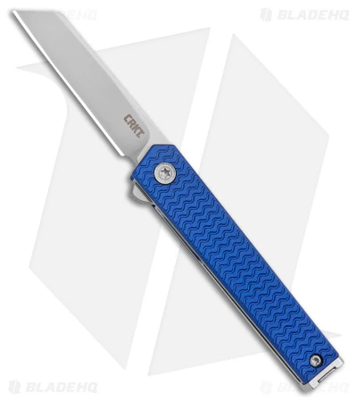 CRKT CEO Microflipper Liner Lock Knife Blue Aluminum (2.21" Satin) 1 CRKT CEO Microflipper Liner Lock Knife Blue Aluminum (2.21" Satin)