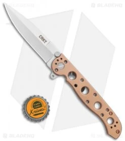 CRKT Carson M16-03BS Frame Lock Knife Bronze Stainless Steel (3.6" Satin) -Crkt Shop CRKT Carson M16 03BS FL SS Satin BHQ 119388 jr bottlecap