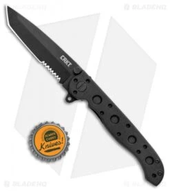 CRKT Carson M16-10KZ Tanto Flipper Knife Black GFN (3" Black Serr) 7 CRKT Carson M16-10KZ Tanto Flipper Knife Black GFN (3" Black Serr) -Crkt Shop CRKT Carson M16 10KZ Tanto Balck GFN Black Serr BHQ 3813 jr bottlecap