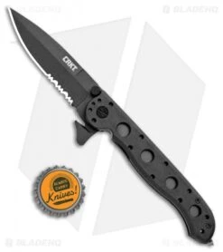 CRKT Carson M16-13ZLEK E.R. Spear Point Flipper Knife Zytel (3.375" Black Serr) 7 CRKT Carson M16-13ZLEK E.R. Spear Point Flipper Knife Zytel (3.375" Black Serr) -Crkt Shop CRKT Carson M16 13ZLEK E.R. SP Zytel Black Serr BHQ 9881 jr bottlecap