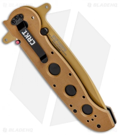 CRKT Carson M16-14DSFG Tanto Flipper Knife Desert Tan G-10 (3.875" Serr) 3 CRKT Carson M16-14DSFG Tanto Flipper Knife Desert Tan G-10 (3.875" Serr) - Image 3