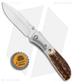 CRKT Carson M4-02 Stag Spring Assisted Knife (3.25" Satin) M4-02S 7 CRKT Carson M4-02 Stag Spring Assisted Knife (3.25" Satin) M4-02S -Crkt Shop CRKT Carson M4 02S Stag SA Satin BHQ 7036 jr bottlecap