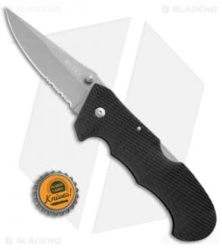 CRKT Cascade Lockback Folding Knife (3.5" Bead Blast Serr) -Crkt Shop CRKT Cascade LB BB Serr 6914 BHQ 72002 jr bottlecap