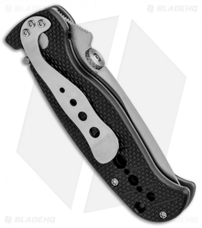 CRKT Crawford Falcon Liner Lock Knife Black Zytel (3" Satin Serr) 6242 3 CRKT Crawford Falcon Liner Lock Knife Black Zytel (3" Satin Serr) 6242 - Image 3