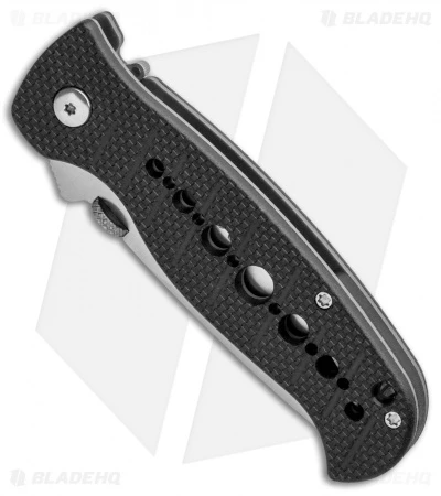 CRKT Crawford Falcon Liner Lock Knife Black Zytel (3" Satin Serr) 6242 2 CRKT Crawford Falcon Liner Lock Knife Black Zytel (3" Satin Serr) 6242 - Image 2