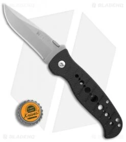 CRKT Crawford Falcon Liner Lock Knife Black Zytel (3.875" Satin) 6232 -Crkt Shop CRKT Crawford Falcon black zytel satin BHQ 76310 er bottlecap