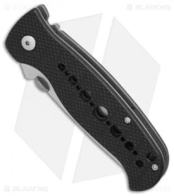 CRKT Crawford Falcon Liner Lock Knife Black Zytel (3.875" Satin) 6232 -Crkt Shop CRKT Crawford Falcon black zytel satin BHQ 76310 er spine