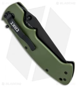 CRKT Crawford Kasper Liner Lock Knife OD Green Zytel (3.75" Black Serr) 6783KOD 6 CRKT Crawford Kasper Liner Lock Knife OD Green Zytel (3.75" Black Serr) 6783KOD -Crkt Shop CRKT Crawford Kasper LL OD Green Zytel Black Serr CR6783KOD BHQ 43795 jr side