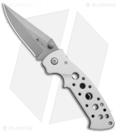 CRKT Crawford Kasper Professional Liner Lock Knife Silver (3" Gray) 7772 1 CRKT Crawford Kasper Professional Liner Lock Knife Silver (3" Gray) 7772