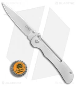 CRKT Crawford Offbeat Lockback Knife Stainless Steel (3.52" Satin) 7730 7 CRKT Crawford Offbeat Lockback Knife Stainless Steel (3.52" Satin) 7730 -Crkt Shop CRKT Crawford Offbeat stainless steel satin BHQ 76678 er bottlecap