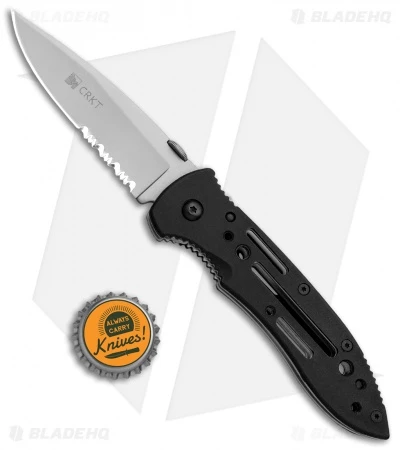 CRKT Crawford Point Guard Liner Lock Knife (3.5" Bead Blast Serr) 6763 4 CRKT Crawford Point Guard Liner Lock Knife (3.5" Bead Blast Serr) 6763 - Image 4