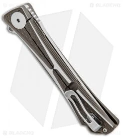 CRKT Crossbones Limited Edition Liner Lock Knife Ti (3.5" Satin M390) 7531 -Crkt Shop CRKT Crossbones Limited Edition LL Ti Satin 7531 BHQ 97577 jr side