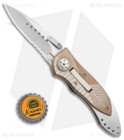 CRKT Elishewitz E-Lock Folding Knife Bronze (3.9" Satin Serr) 7333 7 CRKT Elishewitz E-Lock Folding Knife Bronze (3.9" Satin Serr) 7333 -Crkt Shop CRKT Elishewitz E Lock bronze satin serr 7333 BHQ 0477 er size