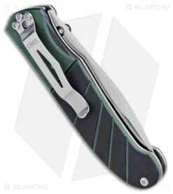 CRKT Ignitor Spring Assisted Knife Black & Green G10 (3.38" Satin) 6850 -Crkt Shop CRKT Ignitor SA Black Green G 10 Satin 6850 BHQ 4374 jr side