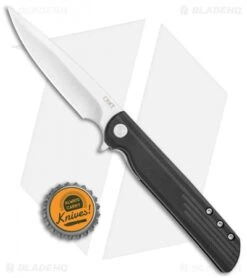 CRKT LCK + Spring Assisted Liner Lock Knife Black GRN (3.3" Satin) 3801 -Crkt Shop CRKT LCK SA LL Black GRN Satin BHQ 76853 jr bottlecap