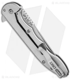 CRKT Lerch Up & At 'Em Flipper Knife Stainless Steel (3.62" Satin) 7076 6 CRKT Lerch Up & At 'Em Flipper Knife Stainless Steel (3.62" Satin) 7076 -Crkt Shop CRKT Lerch Up and At Em SS Satin 7076 BHQ 92318 jr side