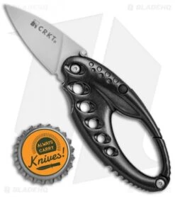 CRKT Lumabiner Liner Lock Knife W/ L.E.D Light (1.6" Bead Blast) -Crkt Shop CRKT Lumabiner LED Light BB 9080 BHQ 68535 jr bottlecap