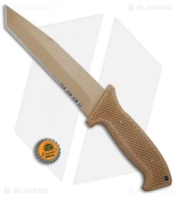 CRKT M60 16NKD Large Fixed Blade Tanto Knife Desert Tan (6.13" Tan Serr) -Crkt Shop CRKT M60 16NKD Large Tanto Desert Tan Tan Serr M60 16NKD BHQ 9953 jr bottlecap