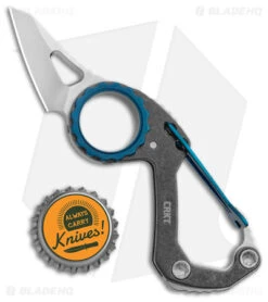 CRKT Mike Bond Compano Sheepsfoot Slip Joint Knife Carabiner (1.44" Satin) -Crkt Shop CRKT Mike Bond Compano Sheepsfootf SJ Carabiner Satin BHQ 145867 jr bottlecap