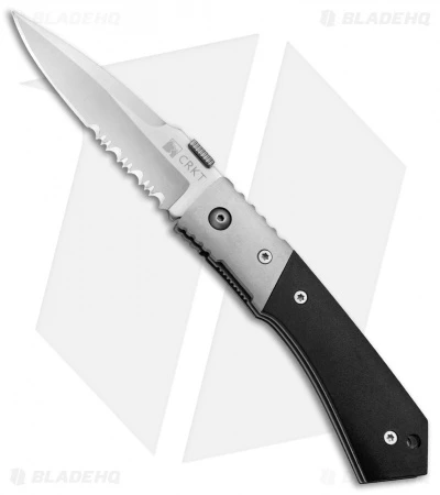 CRKT Mini Tighe Tac Liner Lock Knife (2.6" Satin Serr) 8111 1 CRKT Mini Tighe Tac Liner Lock Knife (2.6" Satin Serr) 8111