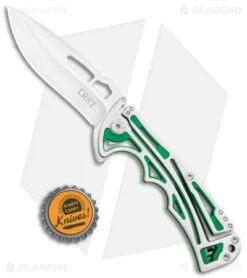 CRKT Nirk Tighe 2 Knife Green Stainless Steel (3.2" Satin) 5241 7 CRKT Nirk Tighe 2 Knife Green Stainless Steel (3.2" Satin) 5241 -Crkt Shop CRKT Nirk Tighe 2 Green SS Satin 5241 BHQ 119341 jr bottlecap