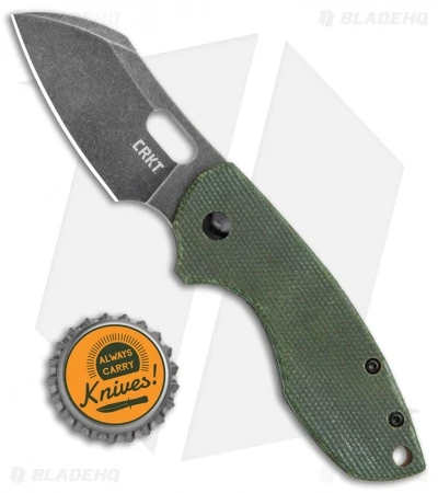 CRKT Pilar Exclusive Frame Lock Knife Green Micarta (2.4" Smokewash D2) 4 CRKT Pilar Exclusive Frame Lock Knife Green Micarta (2.4" Smokewash D2) - Image 4