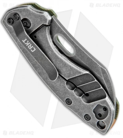 CRKT Pilar Exclusive Frame Lock Knife Green Micarta (2.4" Smokewash D2) 3 CRKT Pilar Exclusive Frame Lock Knife Green Micarta (2.4" Smokewash D2) - Image 3