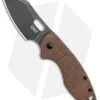 CRKT Pilar Frame Lock Knife Brown Linen Micarta BHQ Exclusive (2.4" Smokewash)