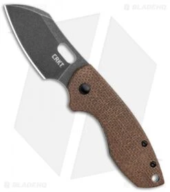 CRKT Pilar Frame Lock Knife Brown Linen Micarta BHQ Exclusive (2.4" Smokewash)