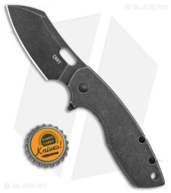 CRKT Pilar Large Frame Lock Flipper Knife Stainless Steel (2.67" Stonewash) -Crkt Shop CRKT Pilar Large FL SS BW BHQ 178667 jr bottlecap