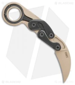 Crkt Shop -Crkt Shop CRKT Provoke Kinematic Morphing Karambit Folding Knife 2.4in Desert Sand 4040DS BHQ 113912 LS Spine