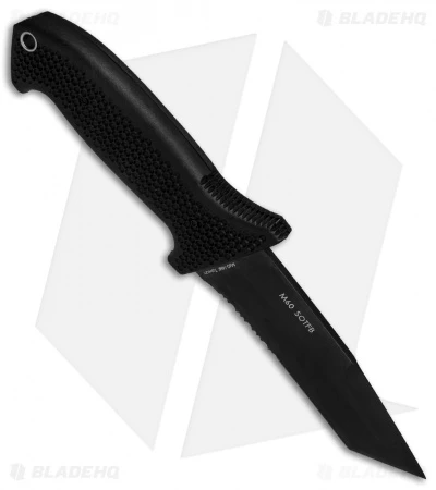 CRKT M60-14NK SOTFB Fixed Blade Knife Tanto (4.38" Black Serr) 2 CRKT M60-14NK SOTFB Fixed Blade Knife Tanto (4.38" Black Serr) - Image 2