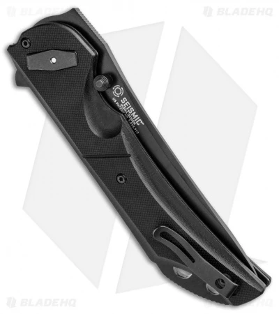 CRKT Seismic Deadbolt Lock Knife Black G-10 (4" Black Serr) 5401K 3 CRKT Seismic Deadbolt Lock Knife Black G-10 (4" Black Serr) 5401K - Image 3