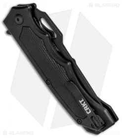 CRKT Septimo "Forged By War" Liner Lock Knife Black (3.62" Black) 7050 -Crkt Shop CRKT Septimo Forged By War LL Black Black 7050 BHQ 71243 jr side
