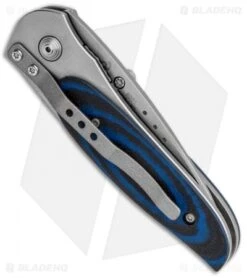 CRKT Viele Mini Wasp Liner Lock Knife Black/Blue G-10 (2.5" Bead Blast) 8001 -Crkt Shop CRKT Viele Mini Wasp LL Black Blue G 10 BB 8001 BHQ 85976 jr side