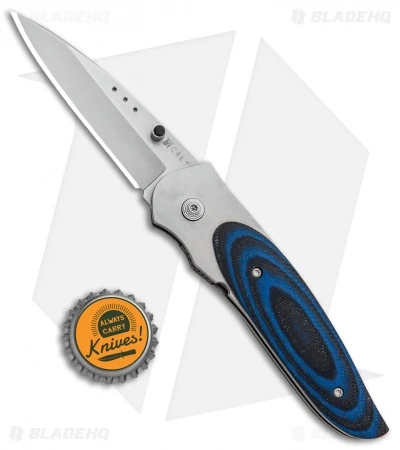 CRKT Viele Wasp Liner Lock Knife Black/Blue G-10 (2.8" Bead Blast) 8002 4 CRKT Viele Wasp Liner Lock Knife Black/Blue G-10 (2.8" Bead Blast) 8002 - Image 4