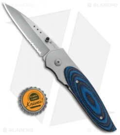 CRKT Viele Wasp Liner Lock Knife Black/Blue G-10 (2.8" Bead Blast Serr) 8012 7 CRKT Viele Wasp Liner Lock Knife Black/Blue G-10 (2.8" Bead Blast Serr) 8012 -Crkt Shop CRKT Viele Wasp LL Black Blue G 10 BB Serr 8012 BHQ 87017 jr bottlecap