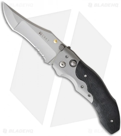 CRKT Elishewitz Pharaoh Automatic Conversion Knife Black Zytel (3.6" Serr) 1131 1 CRKT Elishewitz Pharaoh Automatic Conversion Knife Black Zytel (3.6" Serr) 1131