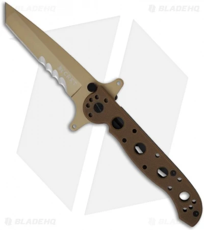 CRKT Carson M16-13DSFG Tanto Flipper Knife Desert Tan G-10 (3.5" Serr) 1 CRKT Carson M16-13DSFG Tanto Flipper Knife Desert Tan G-10 (3.5" Serr)