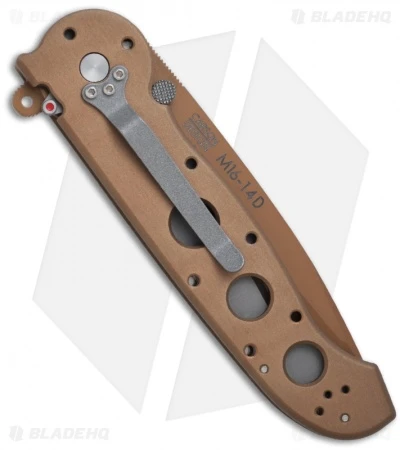 CRKT Carson M16-14D Desert Camo Tanto Flipper Knife Aluminum (3.875" Tan Serr) 2 CRKT Carson M16-14D Desert Camo Tanto Flipper Knife Aluminum (3.875" Tan Serr) - Image 2