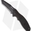CRKT Shenanigan Tanto Liner Lock Knife Black Aluminum (3.25" Black Serr) K490KKS